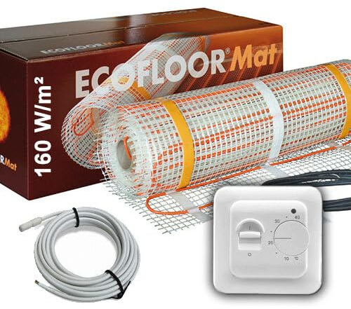 400 Watt PREMIUM Fußbodenheizung elektrisch Fliese Bad Heizmatte Thermostat 2,0 m²