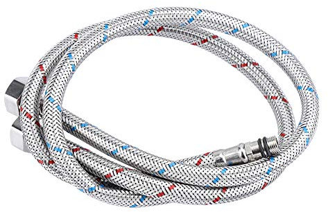 Hapivida Edelstahl Flexschlauch, 2 Stück Flexible Wasserschläuche Anschlüsse Wasserhahn Geflochtene Versorgungsleitung für Badezimmer, Küche(3/8 C/9/16)