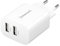 Intenso Power Adapter W24AA, USB-A Ladegerät mit 2 USB-A Anschlüssen, 24 Watt, weiß