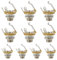 Domofa 6.35mm(1/4) Guitar Mono Input Output Jack Socket Replacement for Electric Guitar Bass 10-Pack (Silver)