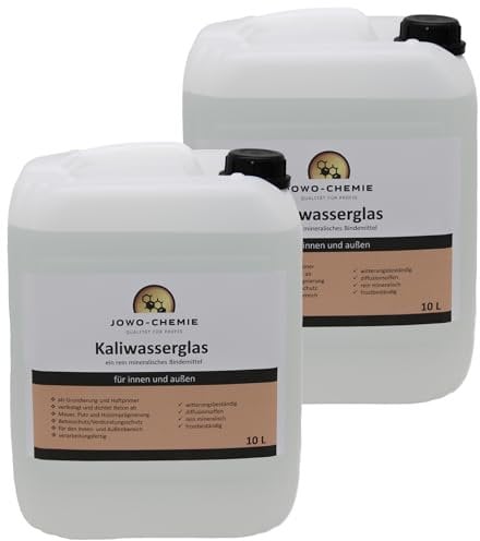 JOWO-CHEMIE Kaliwasserglas (20L) Kaliumsilikat-Lösung Bindemittel Grundierung Imprägnierung (20 Liters)