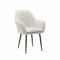 Alice's Home - Fauteuil en Bouclette et Pieds en métal Noir Mat. Shella L 57x P 59 x H 84.5