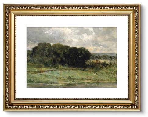 ARPEOTCY Wandkunst, Vintage-Stil, goldgerahmt, Motiv: Swale Landschaft, Retro-Gemälde, Leinwanddrucke, Kunstwerk mit antikem Rahmen, viktorianisches Wandbild, Dekor für Zimmer, Galerie, Wohnzimmer,