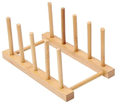Rejilla para Platos Rejilla para escurrir Platos Diseño clásico Rejilla para Platos compacta de Madera Escurridor de Secado Cada habitación Compatible con Cinco Platos Grandes (3 Juegos) Rej