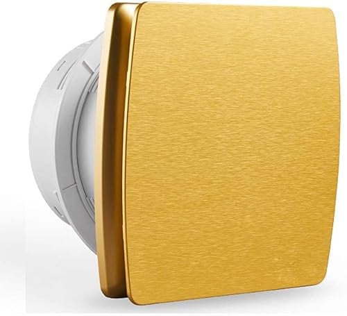 DOKERS Bathroom Extractor Fan,Ventilation Extractor Fans, Gold Exhaust Fan For Home Bathroom Kitchen Garage Exhaust Fan Wall Mount Powerful Exhaust(Gold)