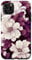 iPhone 11 Pro Max Burgundy Royal Purple White Flowers Case