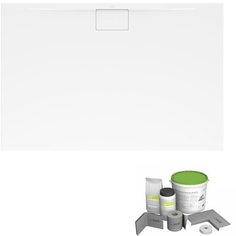 Pack receveur de douche antidérapant 150 x 100 VILLEROY ET BOCH Architectura Metalrim rectangle blanc + Kit d'étanchéité WEDI