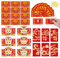 Abitoncc Cartes à gratter pour le Nouvel An chinois 2025 avec enveloppes rouges chinoises pour fête du Nouvel An chinois, fête de bureau, Nouvel An chinois, Crads Année du serpent à gratter Cartes de
