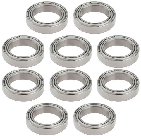 eMagTech 10 Stück 6701ZZ Stahl-Doppelmetall-Kugellager mit Dichtung 12 Mm Innendurchmesser 18 Mm Außendurchmesser 4 Mm Dicke 12 X 18 X 4 Mm Doppelt Metallgeschirmt