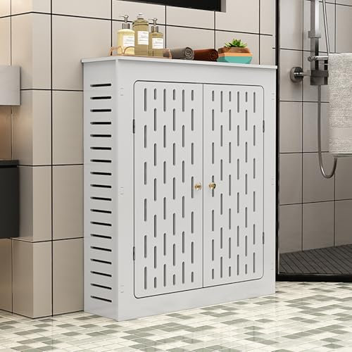 KUANGGE High Radiator CoverRadiator Cover, Vertical Slatted Modern Radiator Covers, Modern Design Decorative for Living Room Bedroom, for Home Office Radiator Guard Heating Cabinet(80 * 80 * 20cm/31
