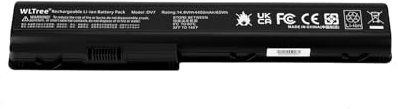 WLTree 14.8V 4400mAh GA08 Batteria per HP Pavilion DV7-1000 dv7-1030ef DV7-2000 DV7-3000 DV7-3000 DV8T-1000 X18-1300 Serie HDX18 HDX18T-1000 HDX18-1020 464058-251 480385-001 516355-001 Battery