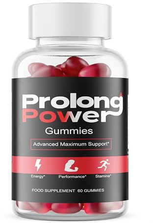 Prolong Power Gummies for Men, Max Strength Male Performance Formula - Powerful Natural Ingredients - New & Sealed - 60 Gummies/Slim Warriors