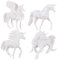 MOLUCKFU 4pcs Paint Your Unicorn DIY Painting Kit White Paint Your Own Unicorn Figurine Unpainted Plaster Statues for Boys and Development Arts Crafts Party Favor