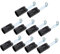 KONTONTY Candelabra Lampenfassung E14 Mit Halterung Für Kerzenlichter Schwarze Hochglanz Oberfläche Höhe 80mm Ideal Für Kronleuchter Und Dekorative Beleuchtung