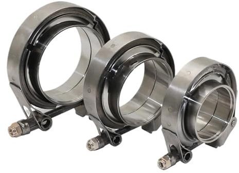 Collier Serrage Universel Tuyau D'échappement Turbo Vband Bride Mâle Femelle Kits Serrage V Collier Serrage Dégagement Rapide Acier Inoxydable Embouts Silencieux Gorge Queue(6 inch 153mm)