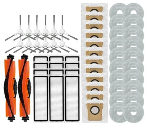 BEUAOCK Compatible con Xiaomi Robot Vacuum X20 Plus / X20 + Accesorios for aspiradoras Robot Cepillo Lateral Principal Filtro HEPA Paño de fregona Bolsas for Polvo