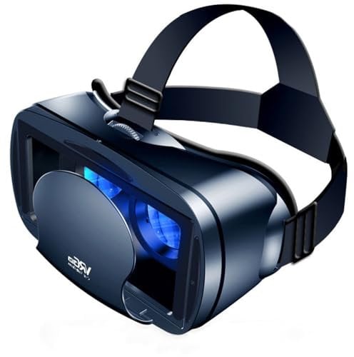 VR Headset Virtual Reaity Brille Brille mit Controller Kompatibel mit iPhone 16 15 14 13 12 Pro Max Samsung Galaxy S25 S24 S23 usw 5-7 Zoll Smartphones, VR Set Headset für 3D-Spiele und Filme