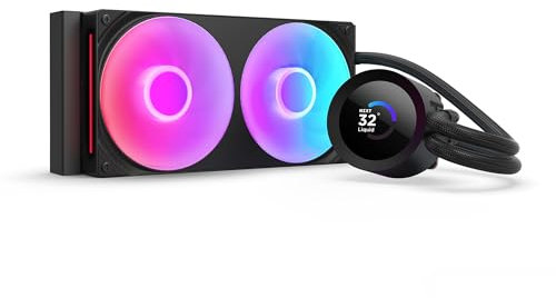 NZXT Kraken Plus 240 RGB – AIO CPU Liquid Cooler – 240mm Radiator – F240 RGB Core Single Frame Fan – Customizable 1.54 Square LCD – AMD® AM5, AM4 – Intel® LGA 1851/1700, 1200/115X – Black