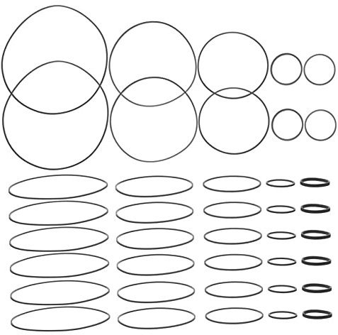 VILLCASE 50stücke Quadratische Kassettenriemen Ersatz Für Kassettenantriebsriemen Gummiriemen Für Kassettendecks Zur Reparatur Und Wartung Von Recordern Und Anderen Geräten