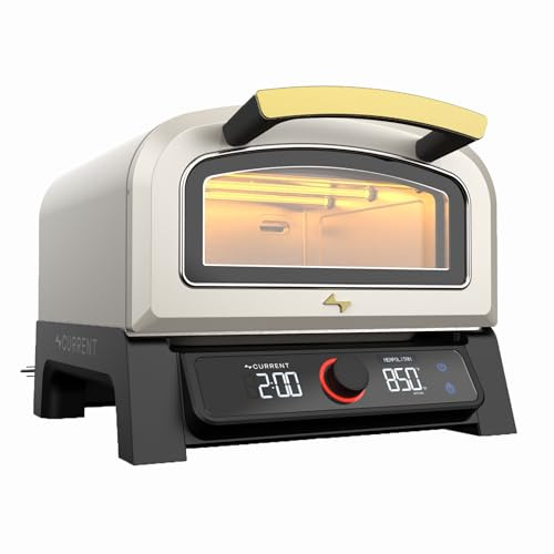 Current® Model P Four à pizza électrique intelligent, 30,5 cm, 454,4 °C maximum, 5 modes de cuisson, connectivité par application pour surveillance de la température et temps de cuisson personnalisés