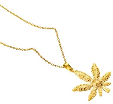 ZZHYGM Monstera Leaves Maple Leaf Chain Necklace For Women Tropical Necklace Palm Tree Pendant, A, A