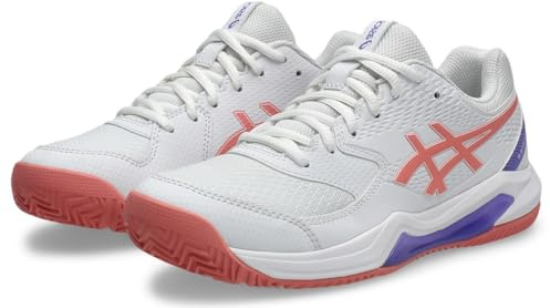 ASICS Damen Gel-Dedicate 8 Padel Sneaker, White Guava, 40 EU