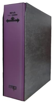 Masterphil MegA TOP BINDER, Raccoglitore ad Anelli per Carte Gradate Pokemon, Yu-Gi-Oh, Magic (VUOTO - Viola con Custodia Nera)