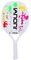 IANONI Strand-Tennisschläger, Karbonfaser-Körnung, mit EVA-Memory-Schaum-Kern, Strand-Tennisschläger (weiß)