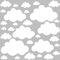 PREMYO 30 Wolken Wandsticker Kinderzimmer Mädchen Jungen - Wandtattoo - Wandaufkleber Selbstklebend Weiß
