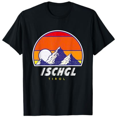 Ischgl Tirol - Österreich Retro 80er Jahre Ski Urlaub Geschenk T-Shirt