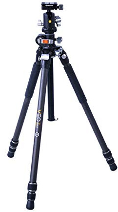 Vanguard VEO3+ 263CB - Trípode para Macro y monopod (Carbono, con rótula de Bola, Adaptador múltiple y Funda para trípode)
