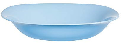 Luminarc Carine Square 18pc Opal Glass Dinner Set Dinnerware Tableware Plates (6X Soup Bowls, Light Blue)