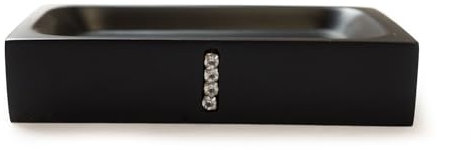 Bagnoxx Seifenschale, Seifenablage (LxBxH): 11,2 x 7,5 x 2,3cm Schwarz Badezimmer Zubehör, Ablageschale für Seife, einfache Reinigung