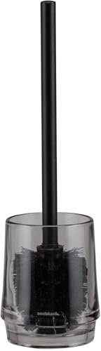 Sealskin Mood Toilettenbürste, WC-Bürstengarnitur aus Glas, WC-Bürste aus Kunststoff, Farbe: Grau