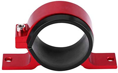 Pince de filtre, support de pompe à essence, support de montage de montage de pompe à carburant de voiture en alliage d'aluminium 60mm berceau de pince de filtre unique(ROUGE)