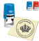 Stempel Adressstempel personalisiert - Krone - rund ∅ 40mm Automatikstempel als Firmenstempel Namensstempel Bürostempel
