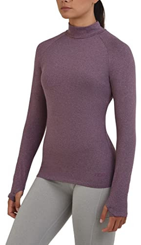 TCA SuperThermal Maglia Termica da Donna a Manica Lunga con Quickdry a Collo Alto - Viola, XL