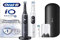 Oral-B iO 8 elektrische Zahnbürsten, wiederaufladbar, weiße und schwarze Griffe mit Bluetooth, mit Magnettechnologie, Geschenk zum Vatertag, 3 Aufsteckbürsten, 1 Reiseetui