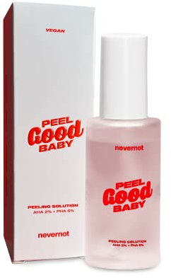 nevernot Peeling Solution, 50 ml: Chemisches Peeling mit AHA 2% + PHA 6%, Für den ganzen Körper, Bekämpft Pickel, Mitesser und unreine Haut, Sanft und hydratisierend