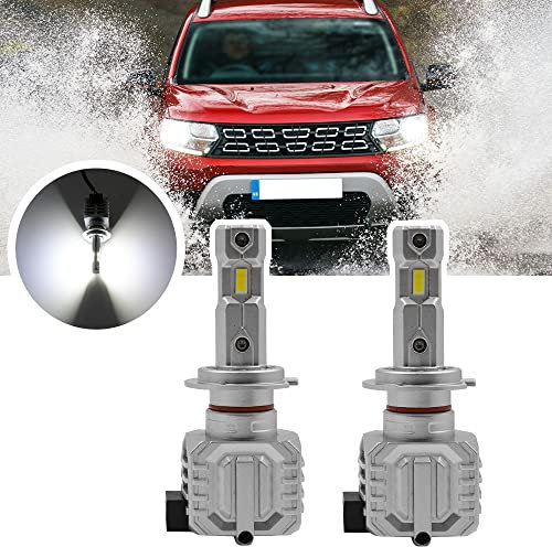 NSLUMO H7 LED Bulb Dipped Beam Low Beam Headlights for Dacia Duster Ren/ault Duster 2010-2021 H7 2Pcs Xenon White Canbus LED H7 Dipped Beam Full Beams Headlight