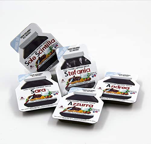 Bomboniera personalizzata da | Nutella 15gr. vaschetta | Ideale per tutti gli eventi ottima idea per feste e party | Vaschetta crema spalmabile personalizzata