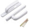 UPVC Door Handles Set, 1 Set 210mm Handles Replacement Kit with Matching Parts - White, 85mm PZ (Centres)