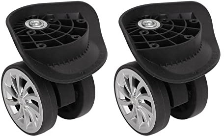 2 Stück Ersatz-Gepäckräder, Linker und Rechter Koffer, Schwarze Nylon-Gepäckräder für Ersatz-Upgrade-Reisen