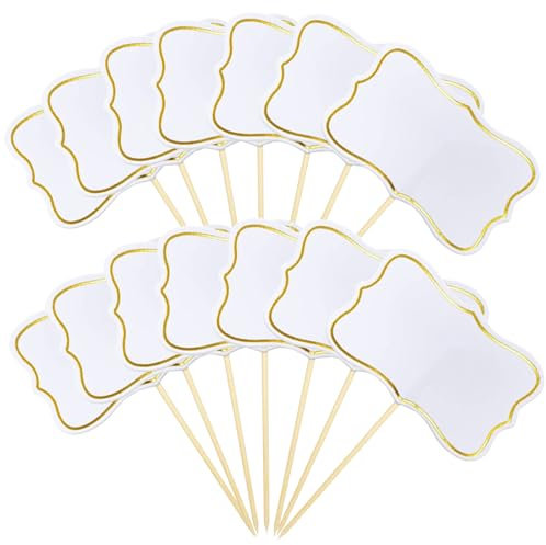 Food Labels for Buffet, 56Pcs Party Food Flags for Buffets to Write on Blank Buffet Labels for Cupcake Toppers Party Decorations