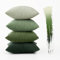 MIULEE Corduroy Cushion Covers Soft Decorative Square Throw Pillow Covers Cushion Soft Pillowcase Striped Pack of four for Home decor Sofa 45cm x 45cm,18x18 Inches Forest Green Series