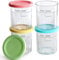 Dimoxii 4 Pcs Bacs À Crème Glacée pour Ninja Creami, Pot à Glace avec Couvercles en Silicone et Cuillères Compatibles avec les Séries NC501 NC500