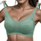 EQWIGKEIT Damen Komfort Tief V BH Damen Ohne Bügel Push Up Nahtlos Sport BH Gepolstert Spitzen Bra Weich Seamless Stretch Bustier Mittel Halt Bügelloser Schlaf BH Klassische Top für Alltag Yoga
