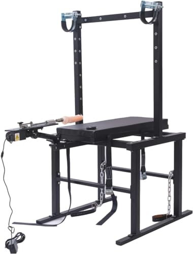 ZDJBFA 2 In 1 Neues Sex Stuhl+Sex Maschine SM Bondage Massagestuhl Sex Möbel Mit Handschellen Fußfesseln BDSM Fesseln Folter Sex Chair Sklaven Fetisch Sex Spielzeug Für Männer Frauen Paare