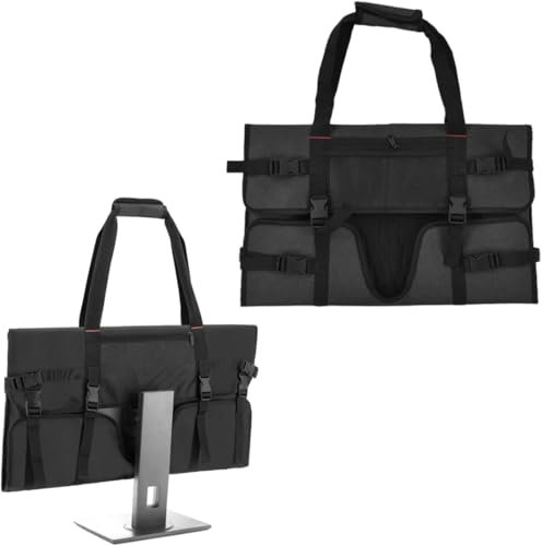 Sonhomay Monitor Storage Bag Portable Home Computer Monitor Carrying Bag Protective Carrying Case for 24in LCD Screens and Monitors