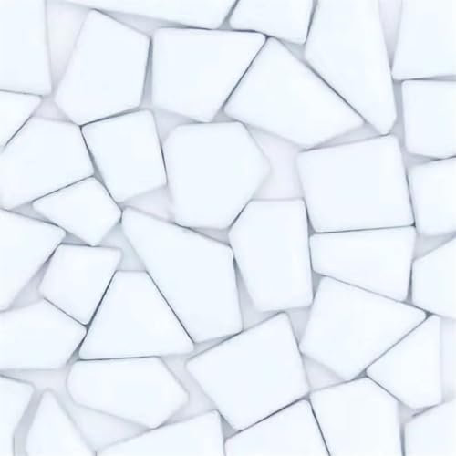 Mosaiksteine Zum Basteln 100g Porzellan Mosaik Fliesen DIY Handwerk Keramik Fliesen Mosaik Herstellung Materialien(White)